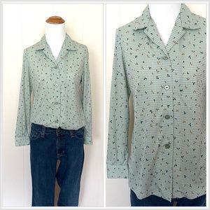 VTG Falling Leaves Blouse
